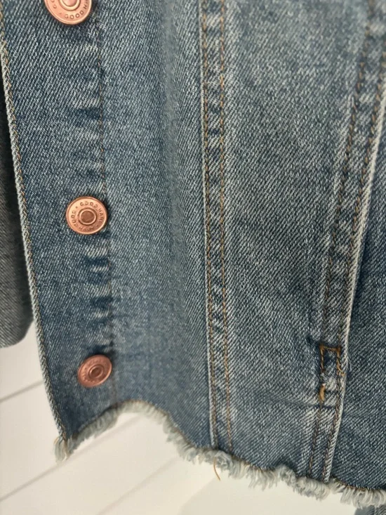 Matilda Jane Light Denim Jean Jacket in Faded Blue - Picture 6 of 6